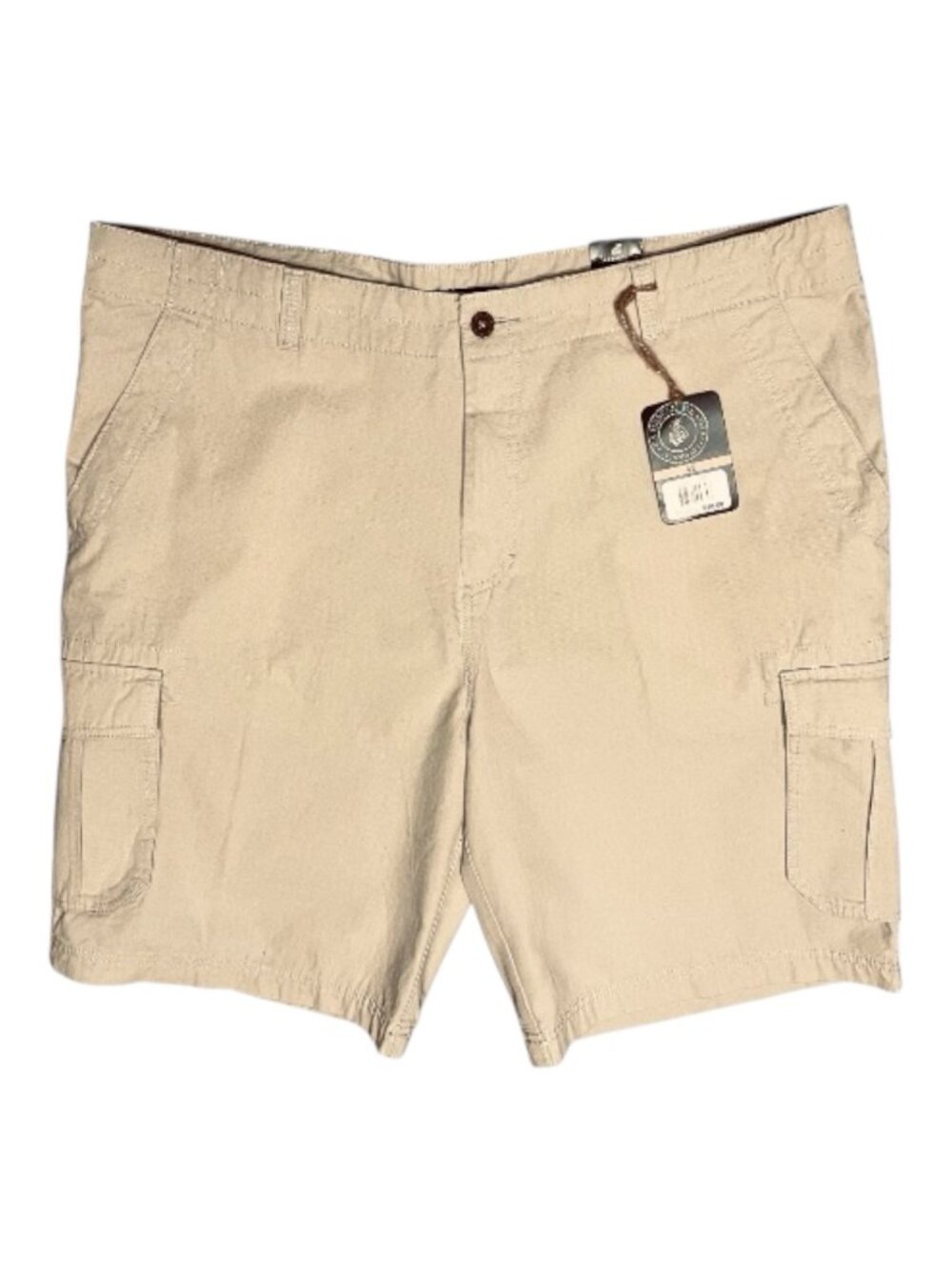 NWT Men's 6-Pocket Cargo Shorts Cream Color Caribbean Joe Size 42 Retail $50